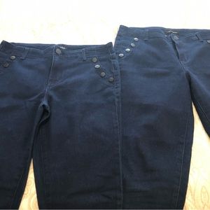 Az Denim, Dark Indigo cotton stretch skinny misses jeans size 12
